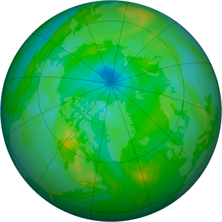 Arctic ozone map for 31 August 1979